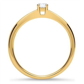 Forlovelsesring i 14 kt. Guld - 0,10 ct.